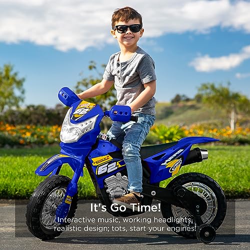 6V Kids Ride On Motorcycle with Training Wheels Black Q228