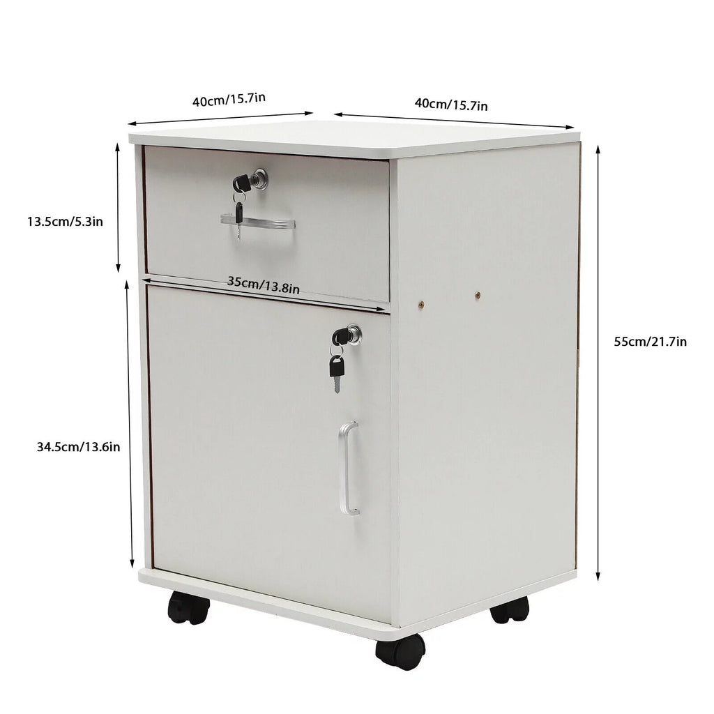 2-Tier Rolling File Storage Cabinet with Lock E600979