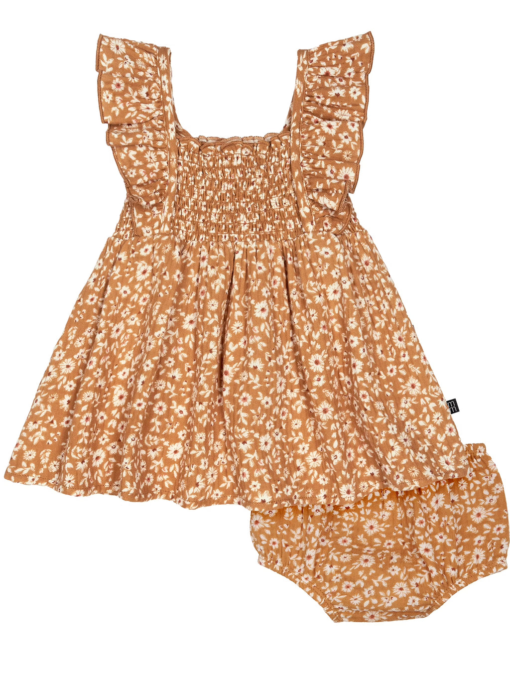 Baby Girl Cotton Dress and Diaper Cover W5977