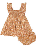 Baby Girl Cotton Dress and Diaper Cover W5977