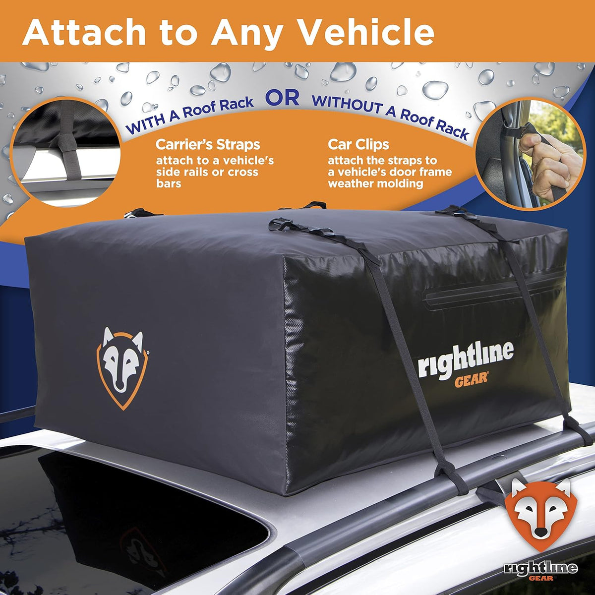 15 cu ft 100% Waterproof Car Top Carrier E275852