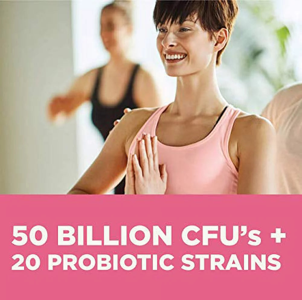 50 Billion CFU 20 Strains Probiotic Supplement with Prebiotic and Cranberry, 60 Capsules A4301