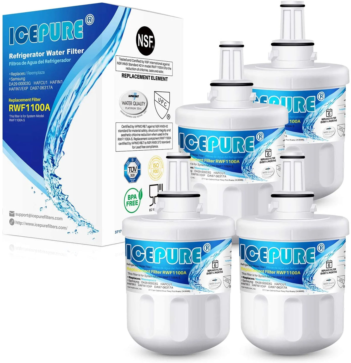 Refrigerator Water Filter 4 Pack M971864