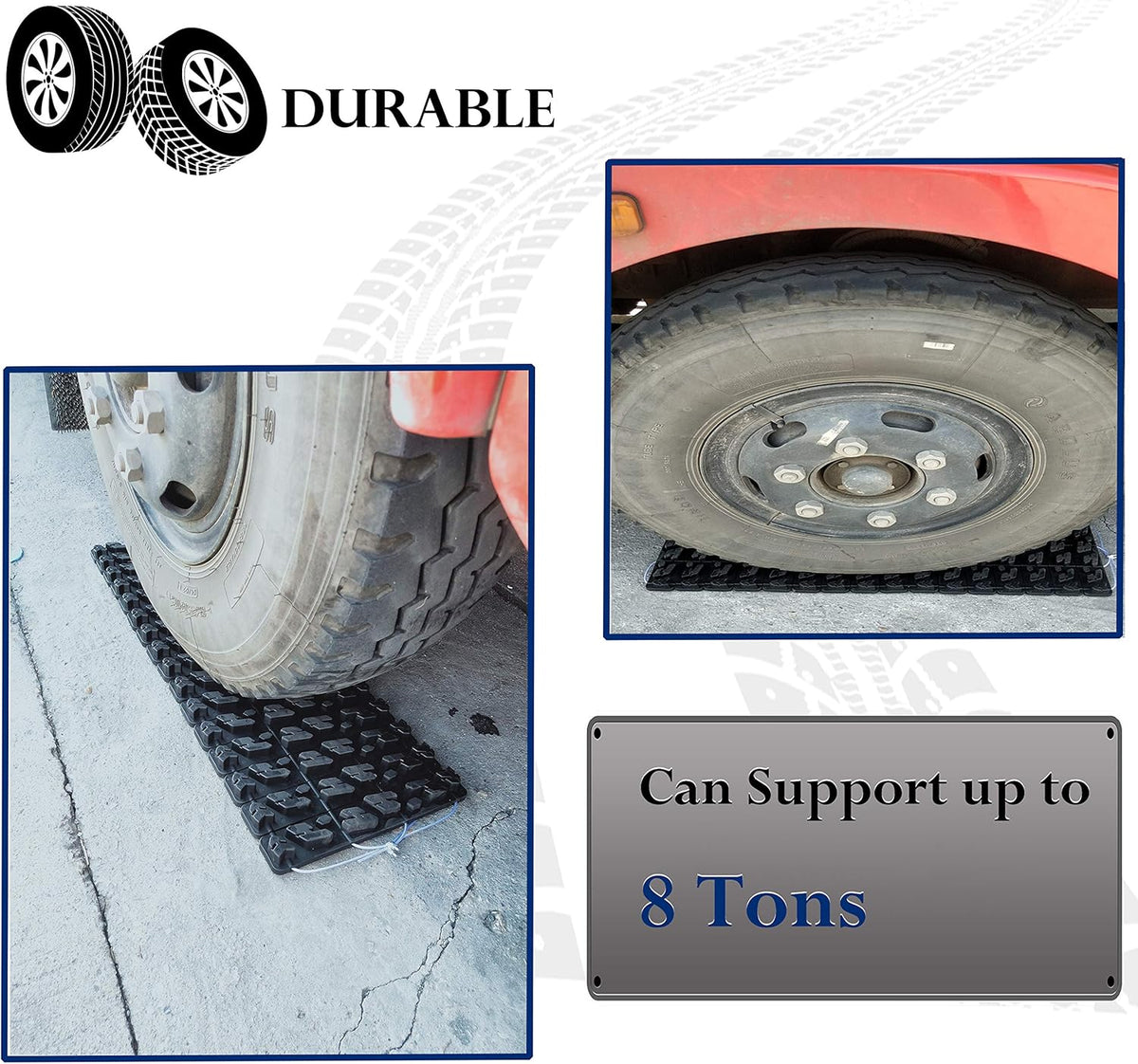 Tire Traction Mat, 39.3 Inch, Pack of 2 L7189