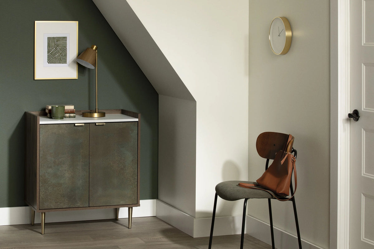 Brown Mid-century Glam Cabinet J3585