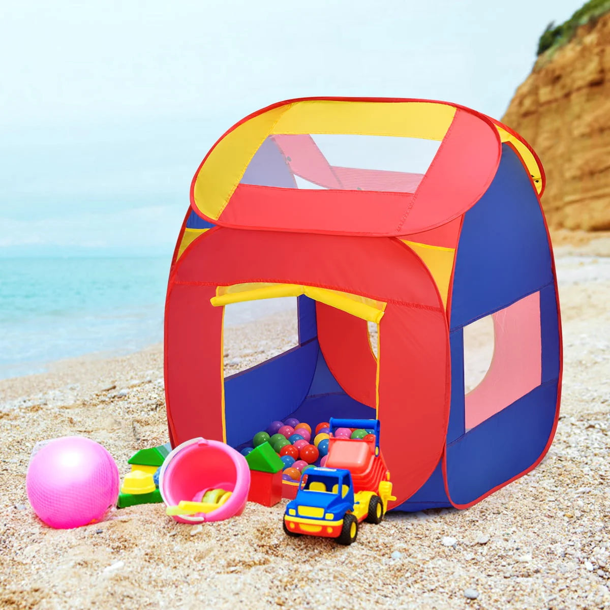 Portable Kid Play House Toy Tent with 100 Balls F97500