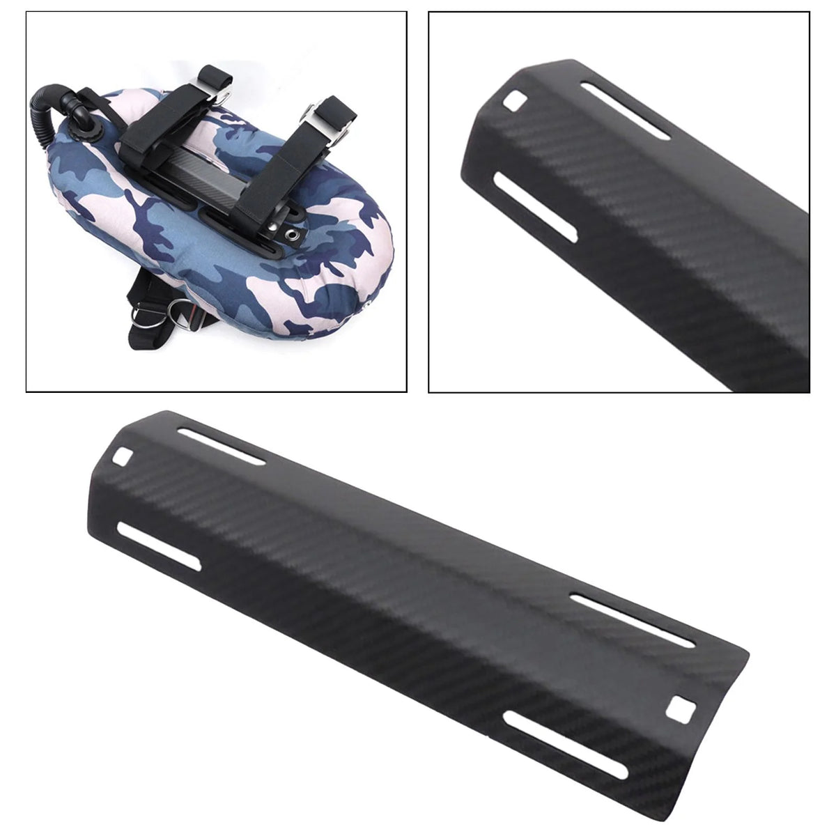 Carbon Fiber Single Tank Adapter for Scuba Diving BCD Backplate D822