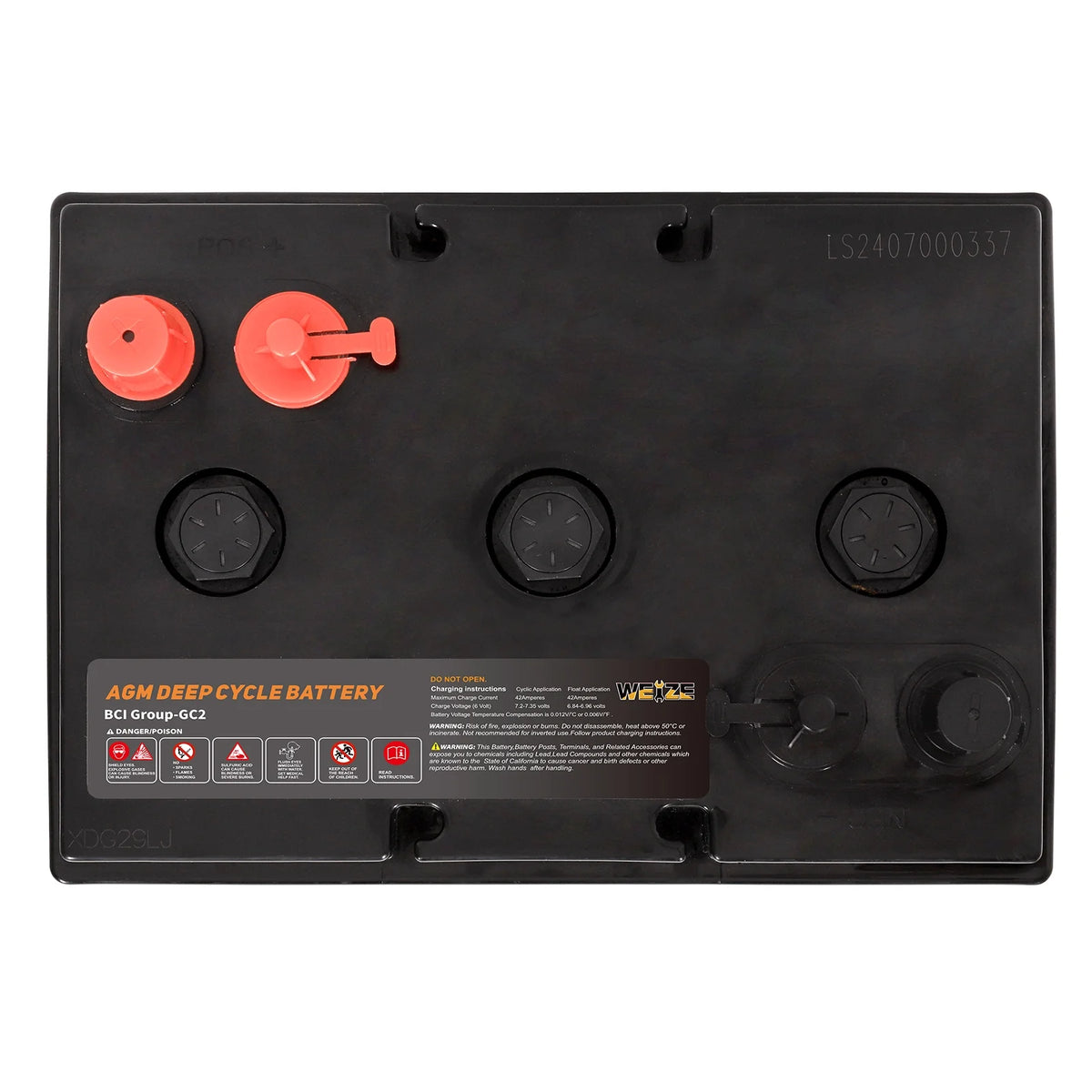 6V 210ah Deep Cycle AGM Battery T69031