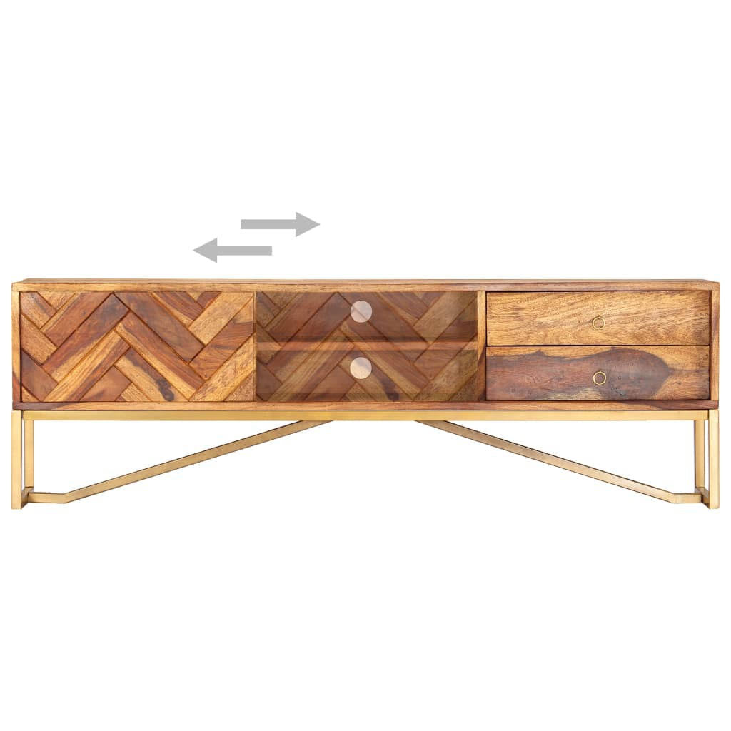 Solid Sheesham Wood TV Cabinet V60633