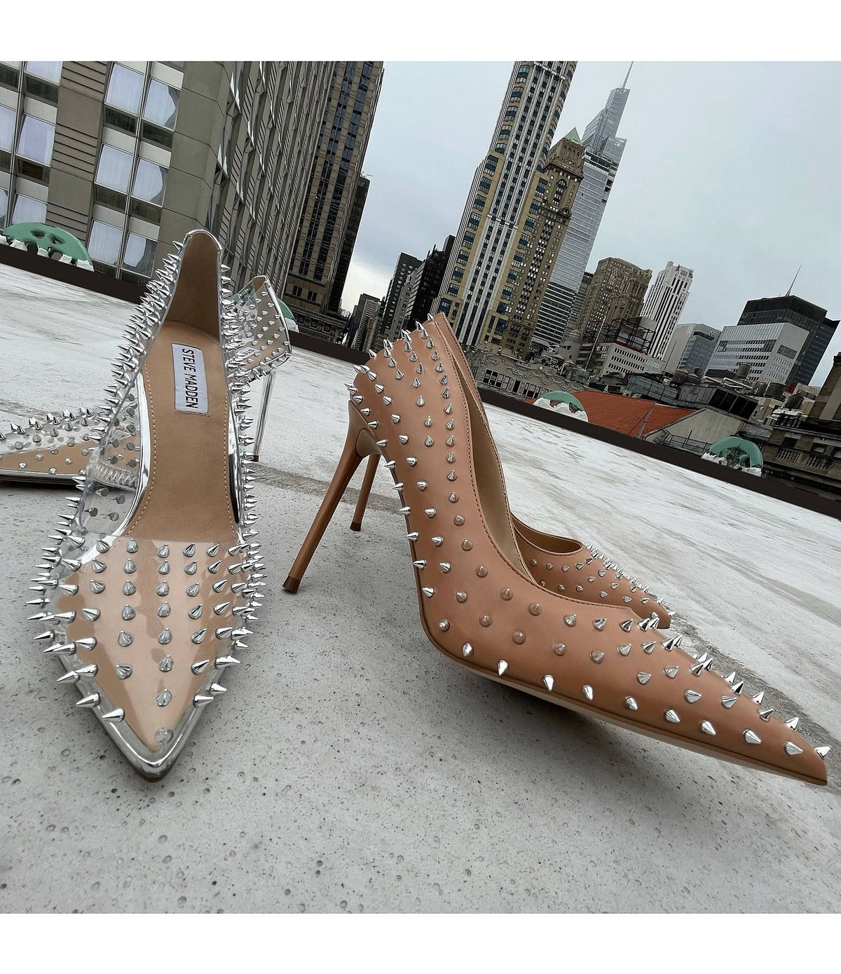 Studded Stiletto Pumps B801