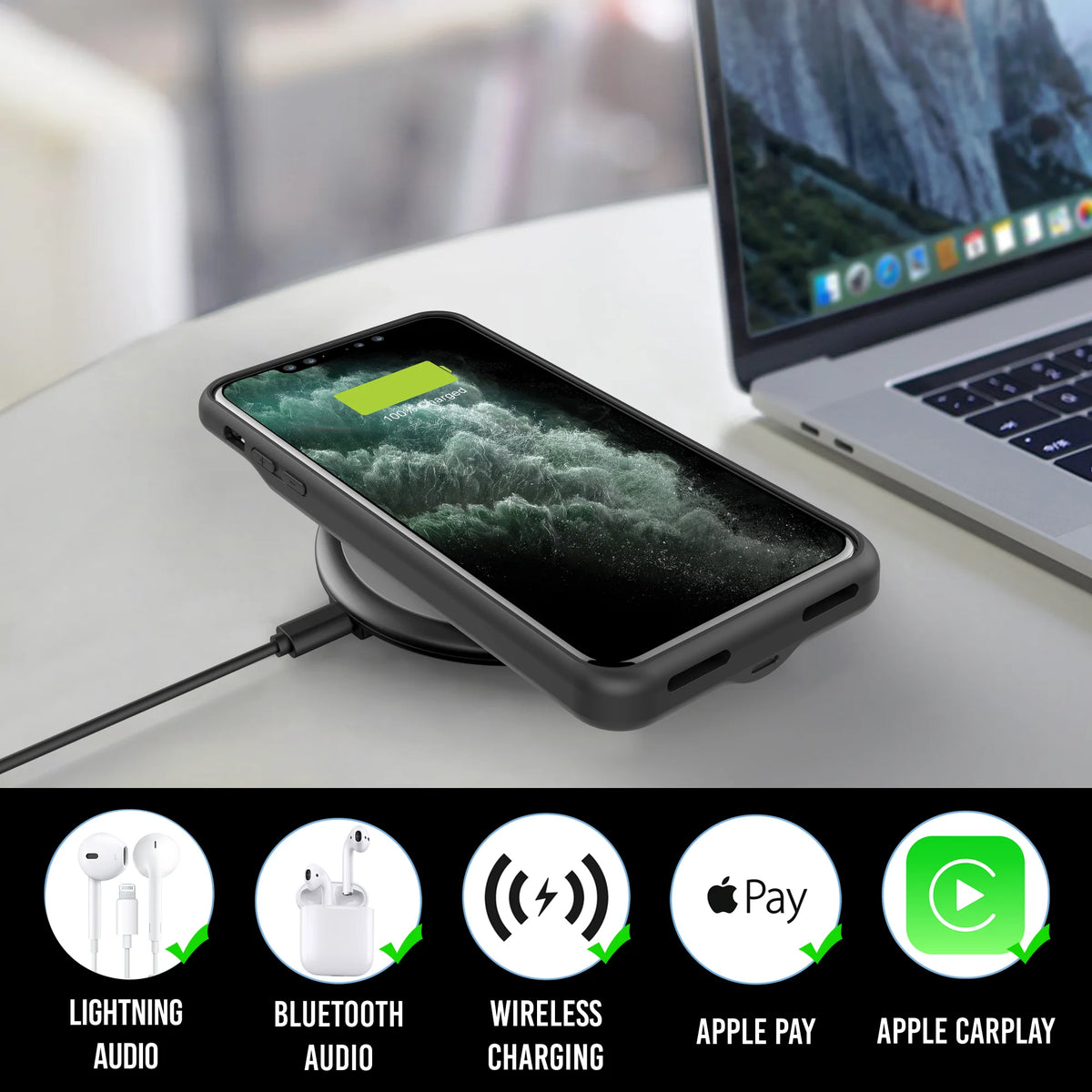 Black 6500mAh Battery Case for iPhone 13 Pro Max M30735