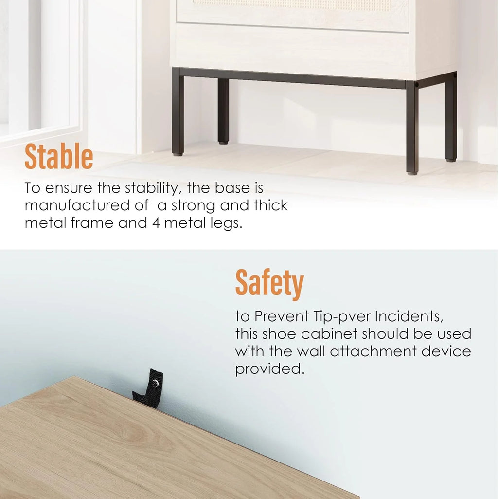Black Shoe Storage Cabinet K961