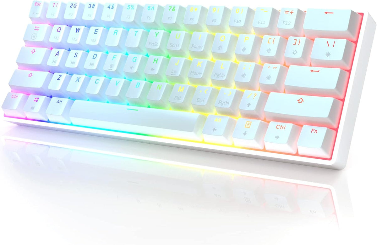 61 Keys Multi Color RGB Backlit Wired Mechanical Keyboard O4266