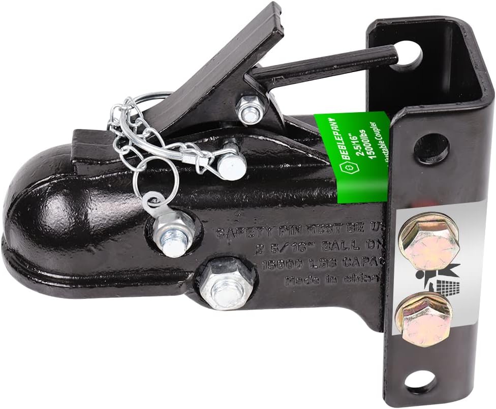 Adjustable Cast Trailer Coupler 15000lbs with Channel and Fasteners Z57007