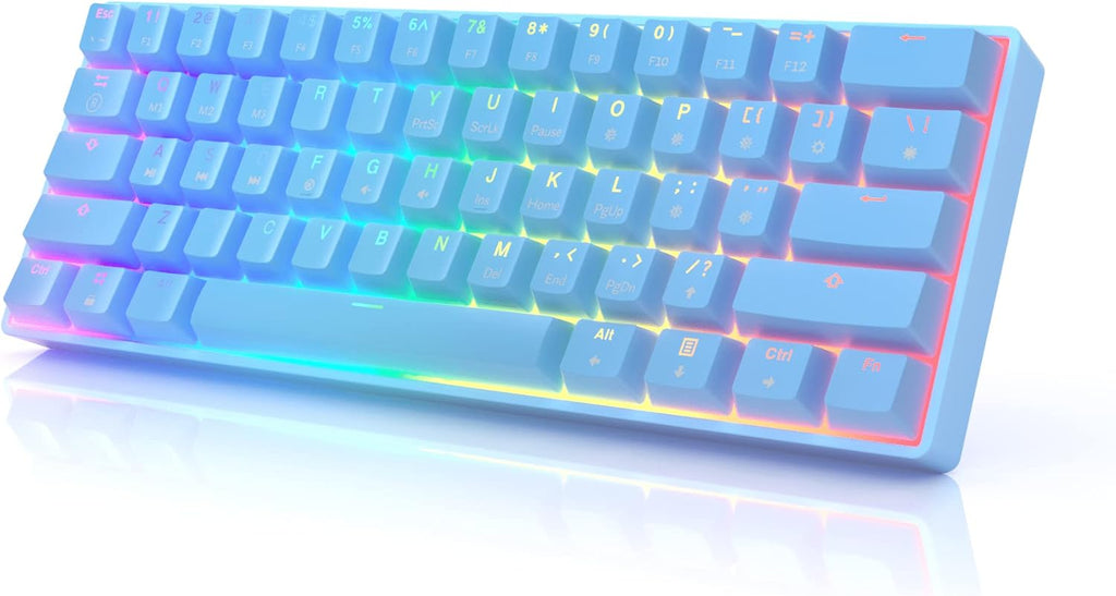 61 Keys Multi Color RGB Backlit Wired Mechanical Keyboard O4266