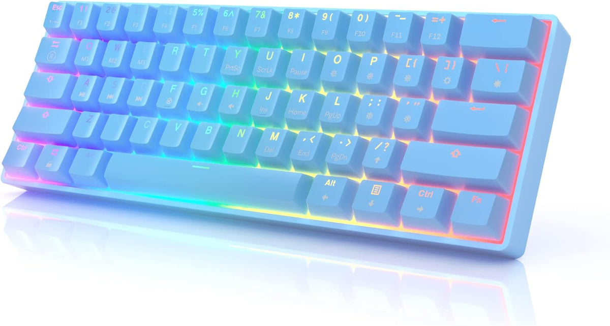 61 Keys Multi Color RGB Backlit Wired Mechanical Keyboard O4266