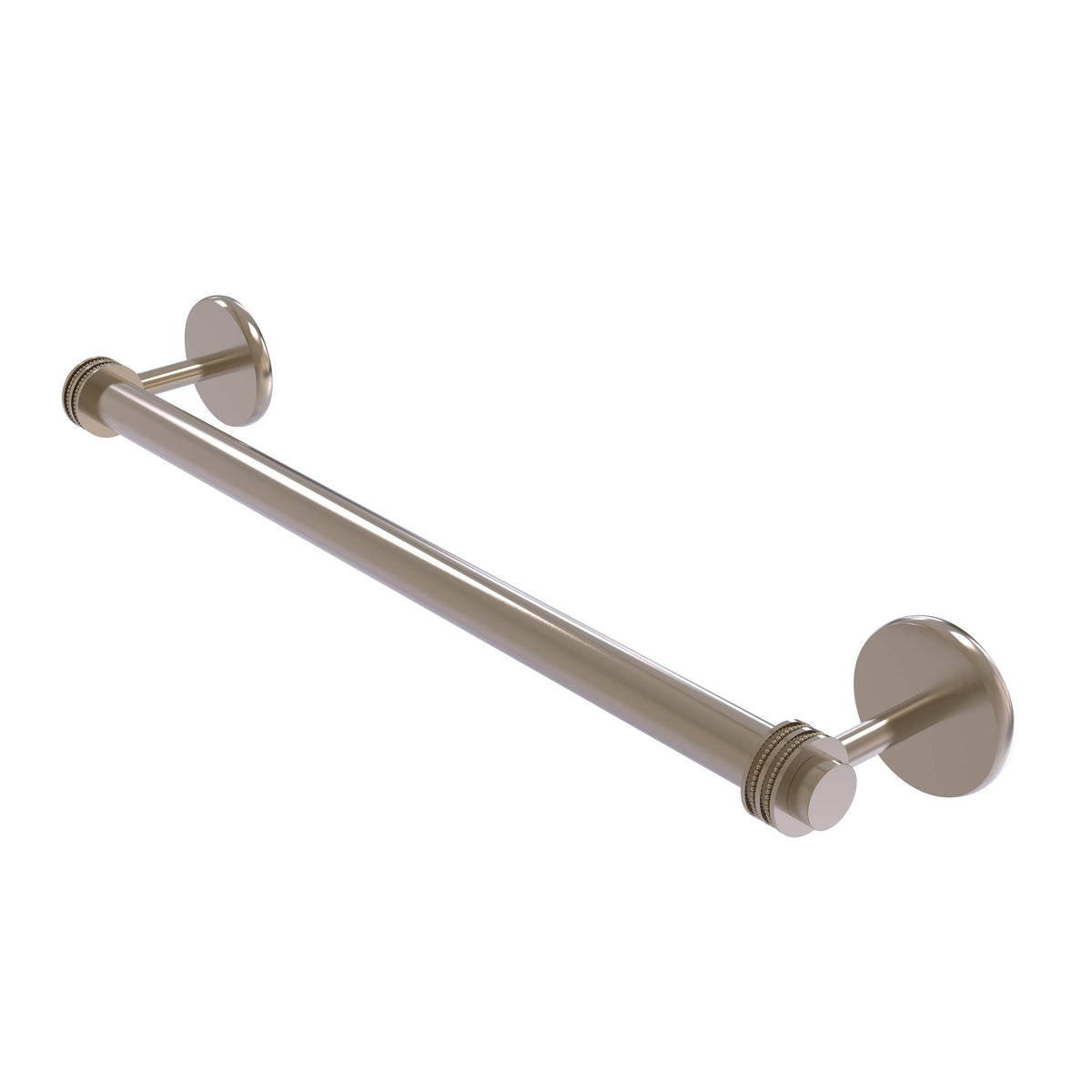 Antique Pewter 30-Inch Towel Bar with Dotted Detail A43453