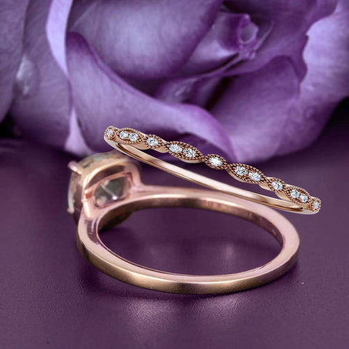 2.05 Carat Cushion Cut Diamond Moissanite Engagement Ring in 925 Sterling Silver With 18k Rose Gold Plating R453689