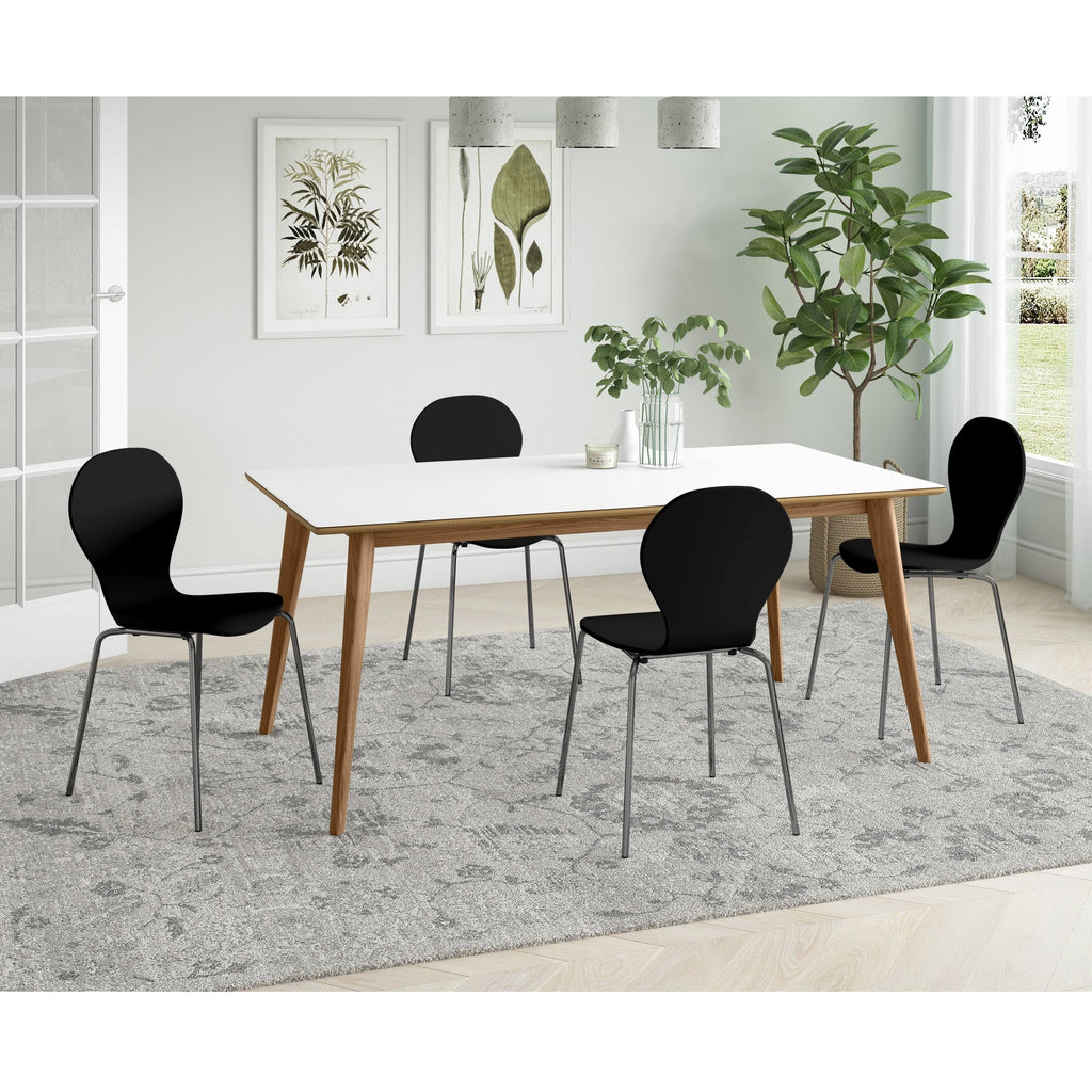 Blue Armless Dining Chair Set of 4 X414