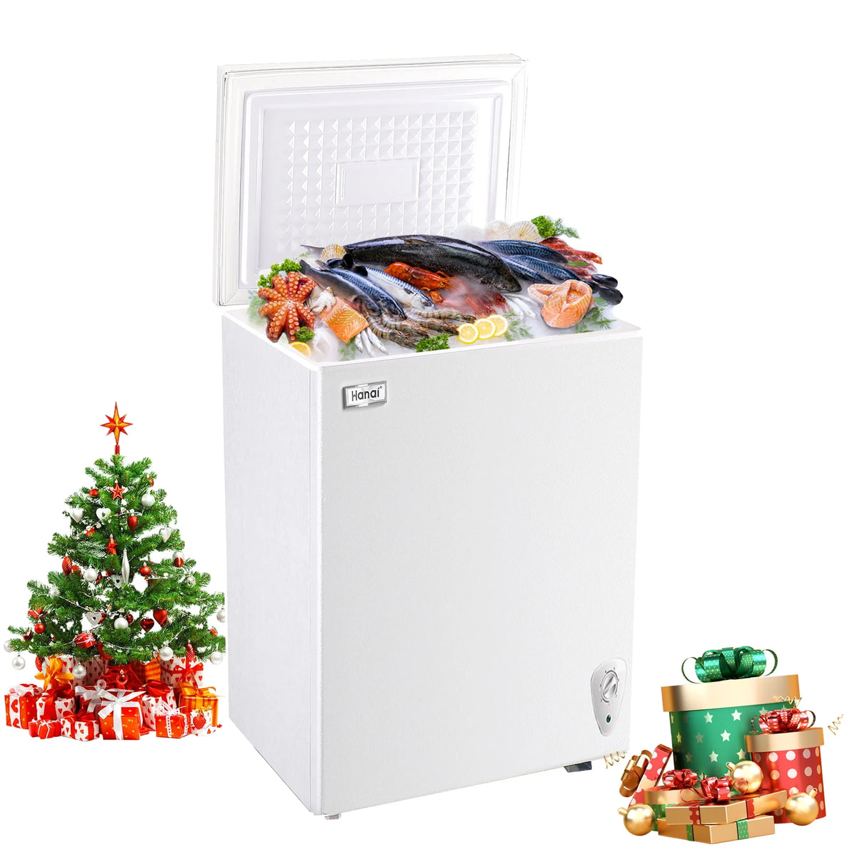 3.5 Cubic Chest Freezer with Storage Basket O439145