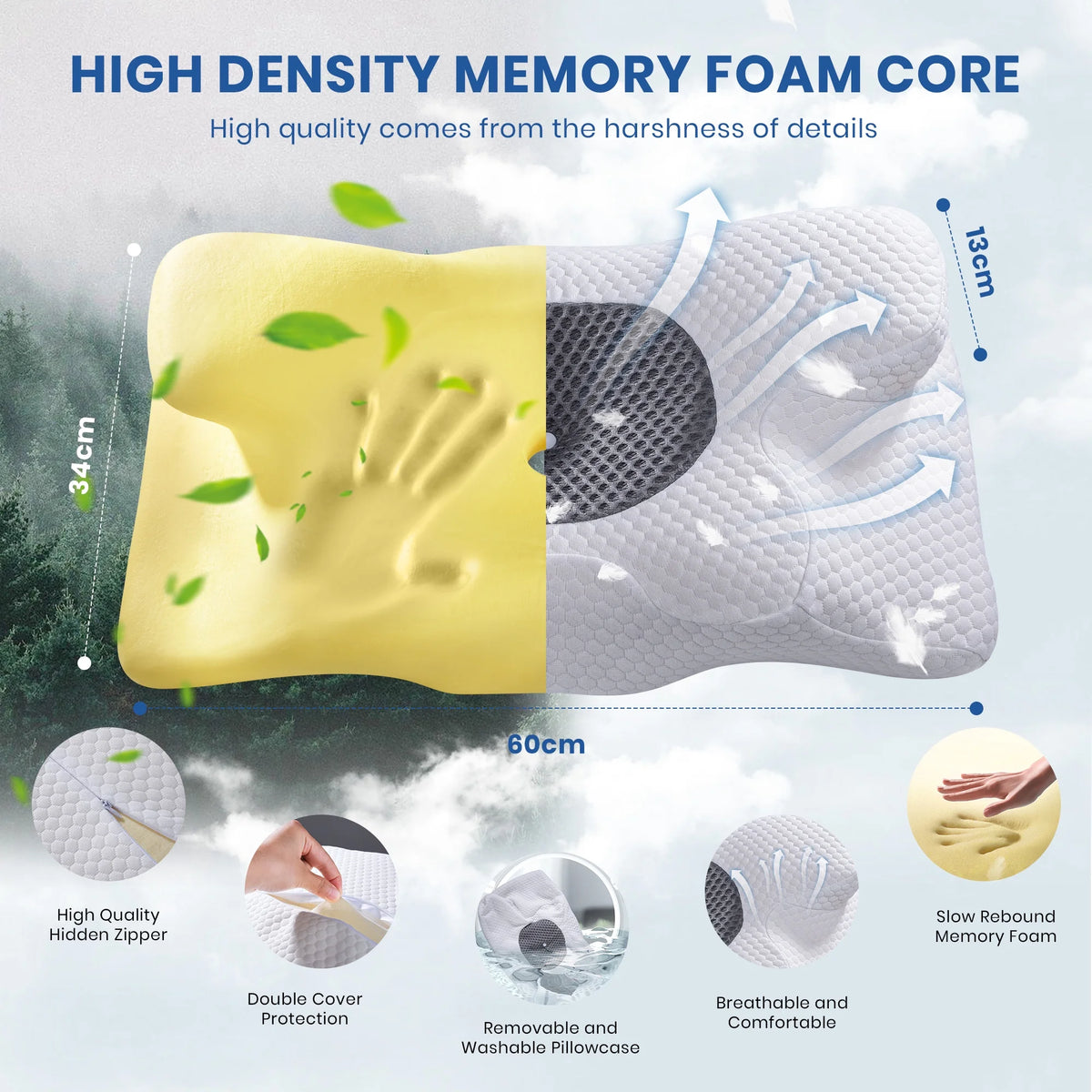 Memory Foam Pillow V6333