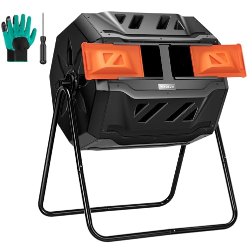 43 Gallon Black Outdoor Tumbling Composter J914
