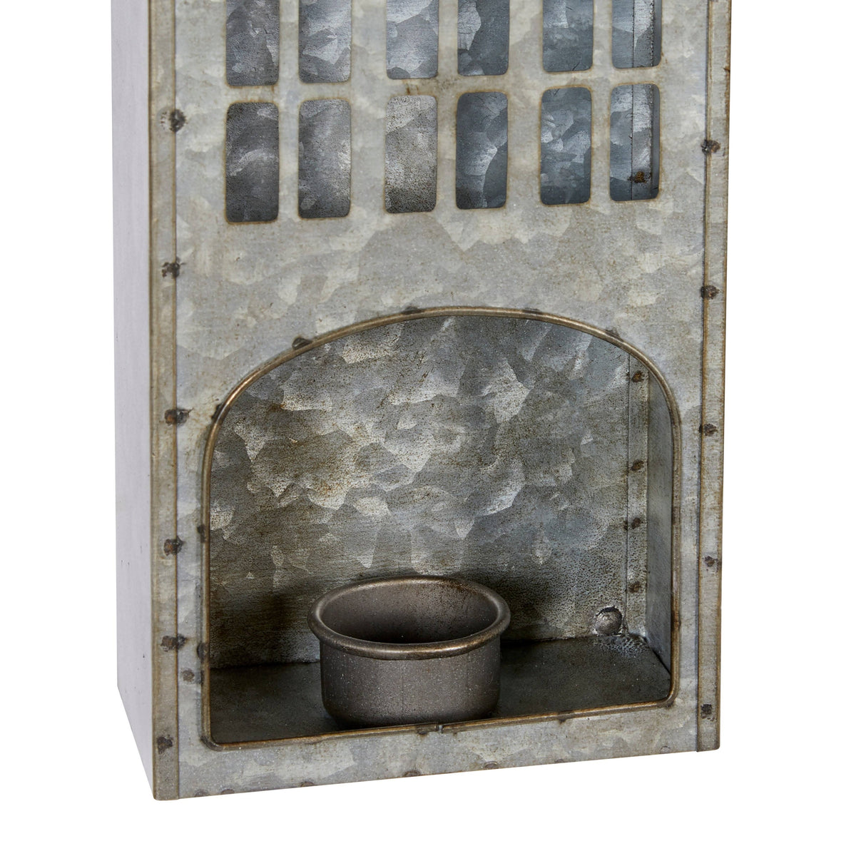 Grey Metal Candle Holder (Set of 2) G1035