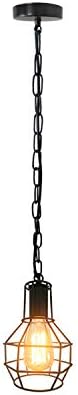 Vintage Industrial Metal Cage Pendant Ceiling Light P44632