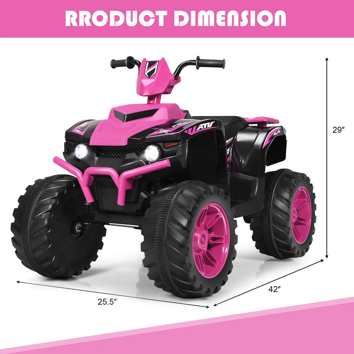 12V Electric Kids Ride On ATV 4-Wheeler Quad H301