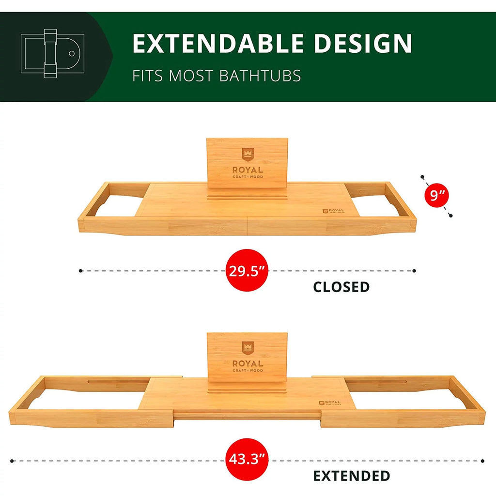 Natural Bamboo Bathtub Caddy C804154