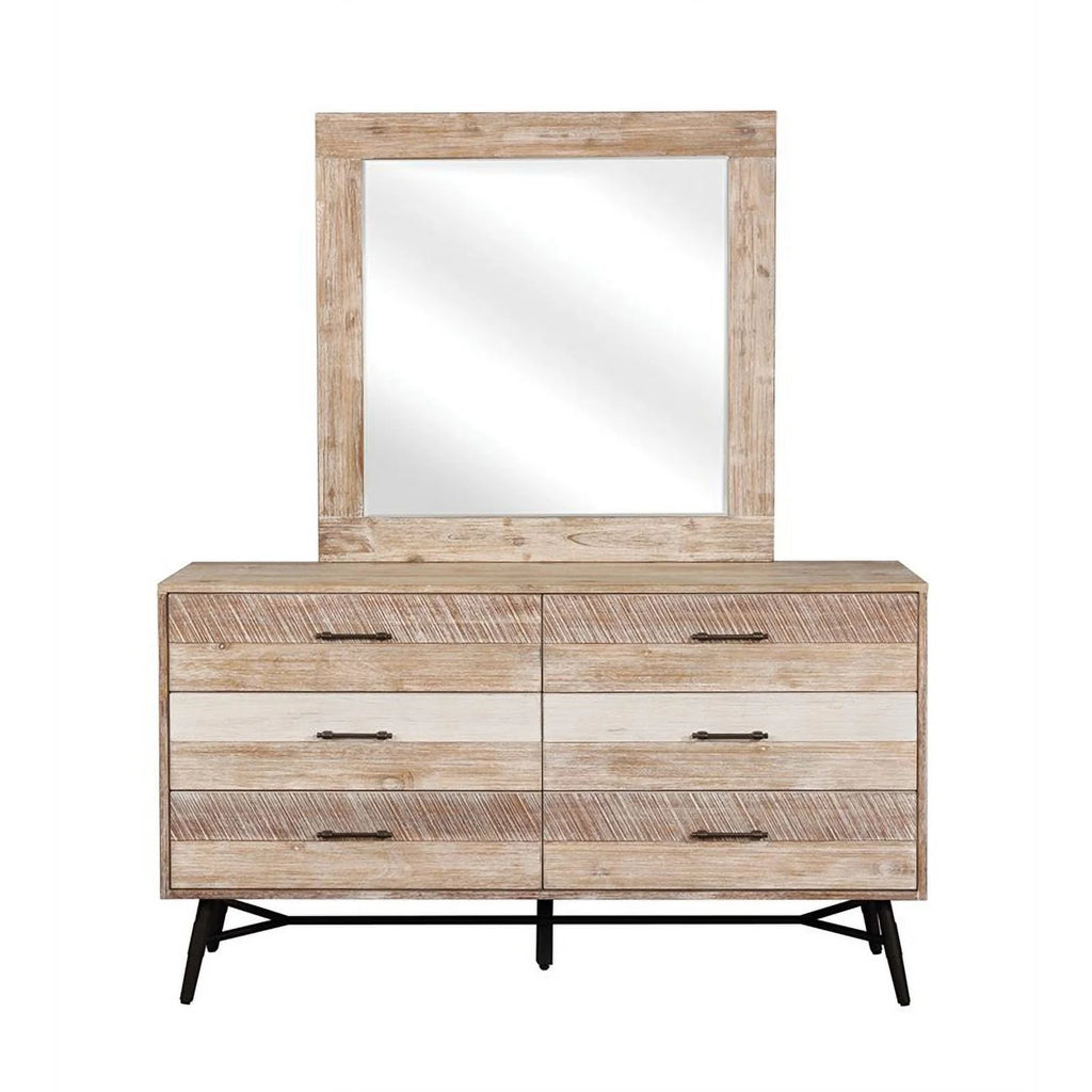 6 Drawer Farmhouse Wood Dresser W175884