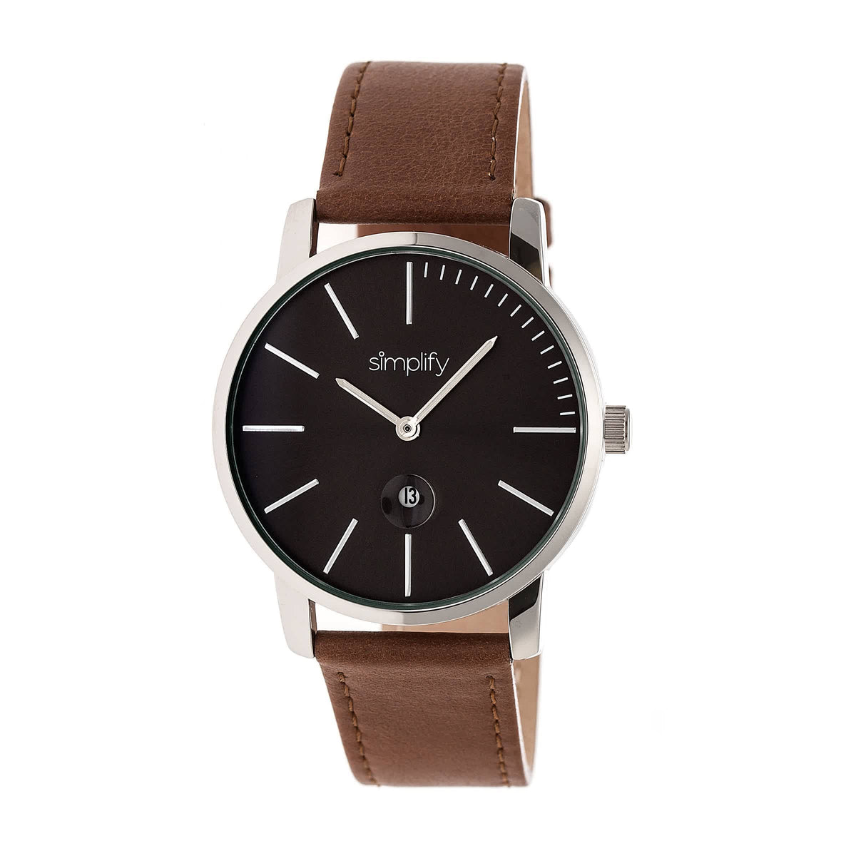 Black Dial Brown Leather Watch X662966