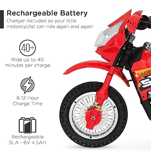 6V Kids Ride On Motorcycle with Training Wheels Black Q228