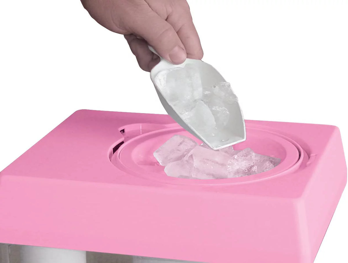 Pink Countertop Snow Cone Maker with 2 Reusable Cups & Ice Scoop I9576