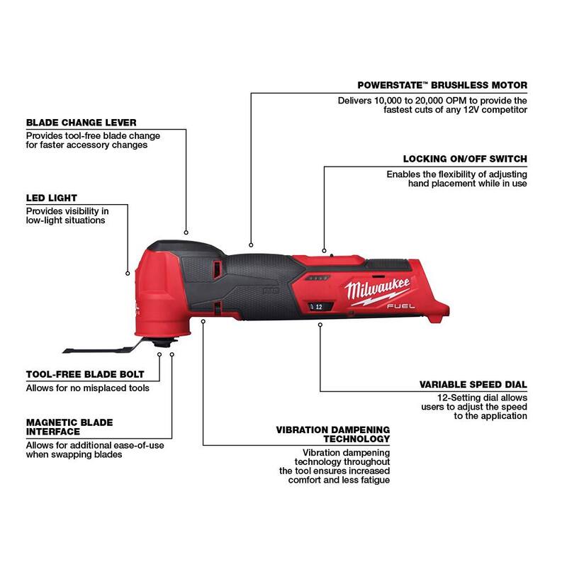 12-Volt Cordless Oscillating Multi-Tool with Two 3.0 Ah Batteries X63308