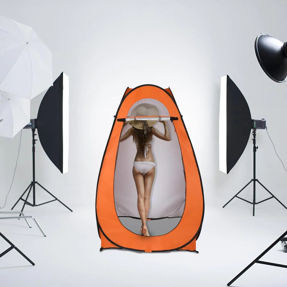 Orange Pop Up Shower Tent with Carrying Bag O618560