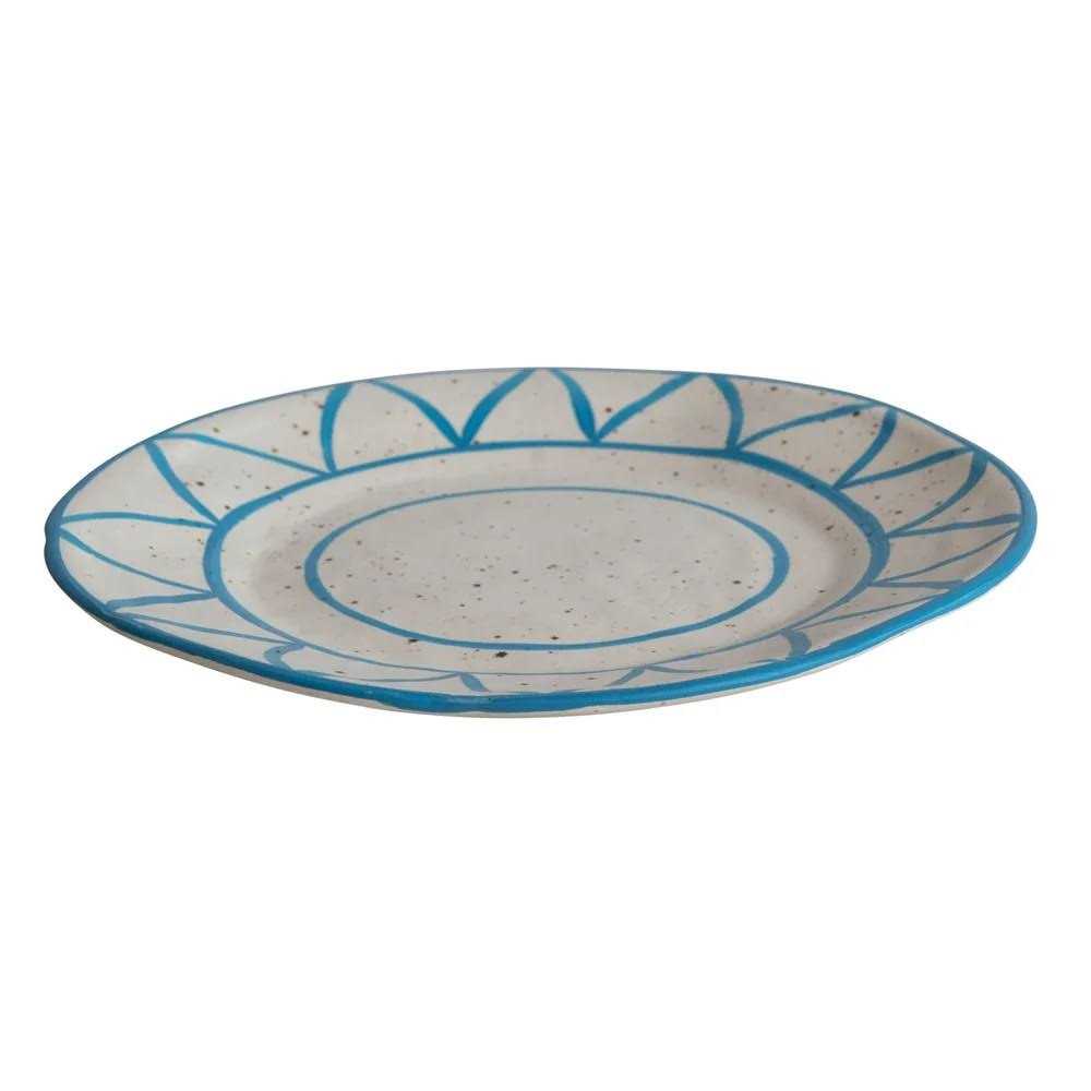 Hand-Painted Stoneware Pet Bowl P7306