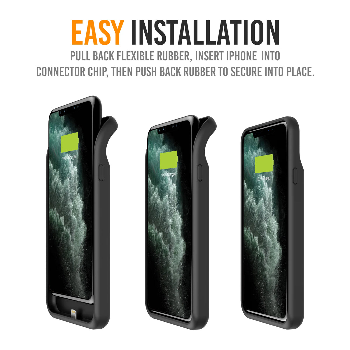 Black 6500mAh Battery Case for iPhone 13 Pro Max M30735