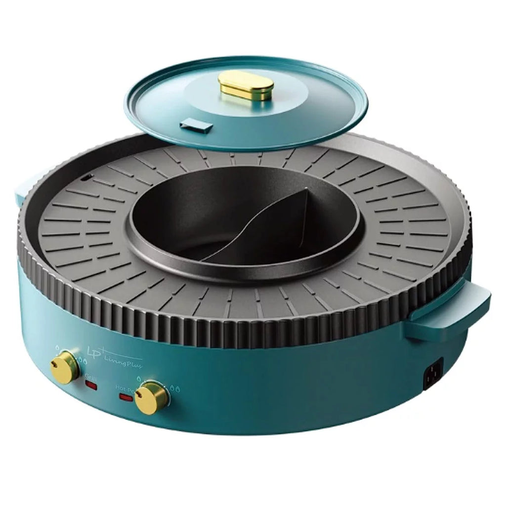 2 in 1 Non-Stick Electric Grill and Hot Pot V48736