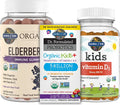 Elderberry Echinacea Zinc Gummies 120 Count Kids Probiotics Berry Cherry 30ct Kids Vitamin D3 Orange Gummies 60ct Y2907