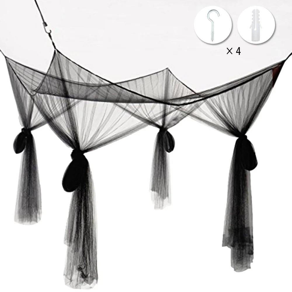 Black Mosquito Net Canopy for Double Beds R751490