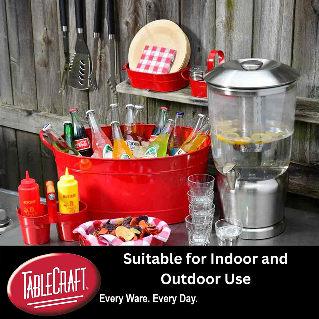 Gallon Drink Dispenser With Fruit Infuser & Stand, Tritan Stainless Steel E590921