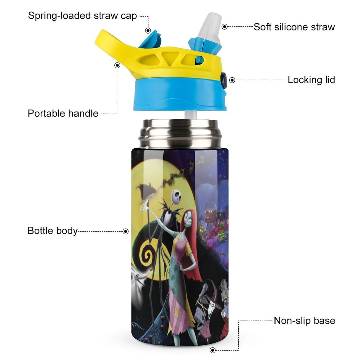 Insulated Stainless Steel Water Bottle with Straw A3913