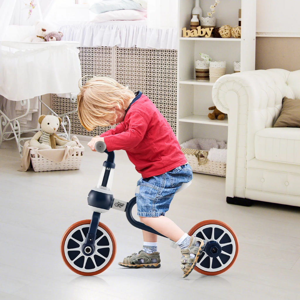 4 in 1 Kids Tricycles with Push Handle & Training Wheels N9608