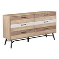 6 Drawer Farmhouse Wood Dresser W175884
