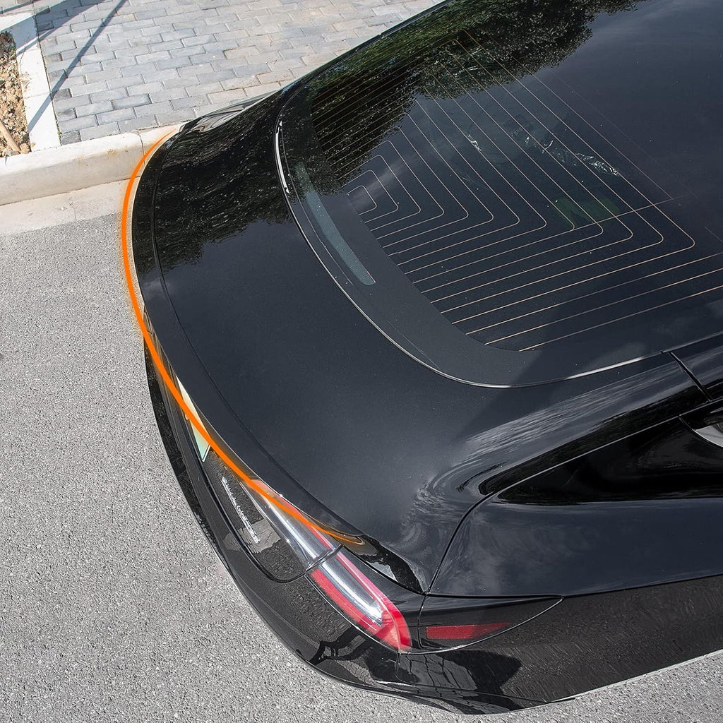 Matte Black Rear Spoiler Trunk Lip Kit for Tesla Model 3 U48200