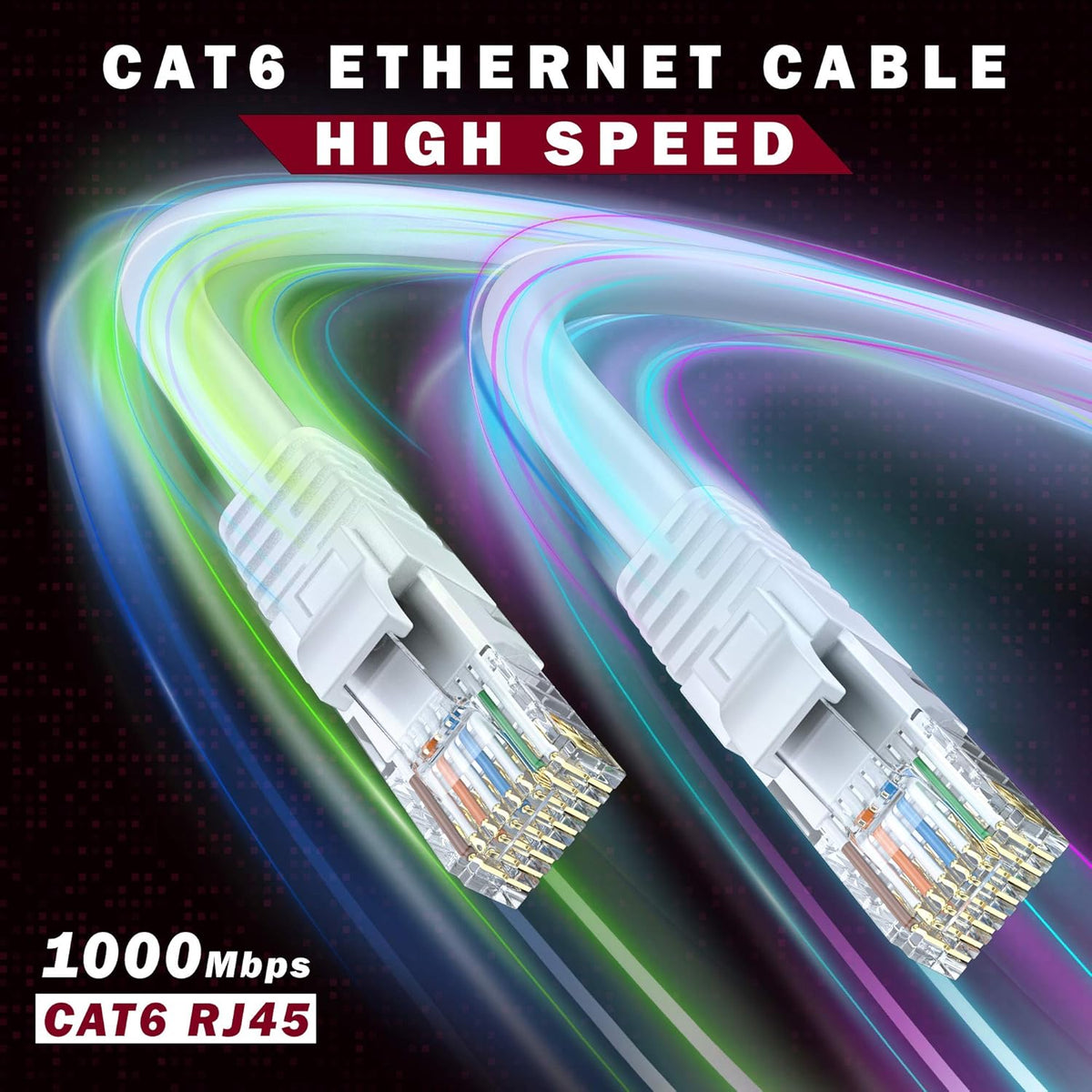 15 ft Cat 6 White Ethernet Cable (24 Pack) G357