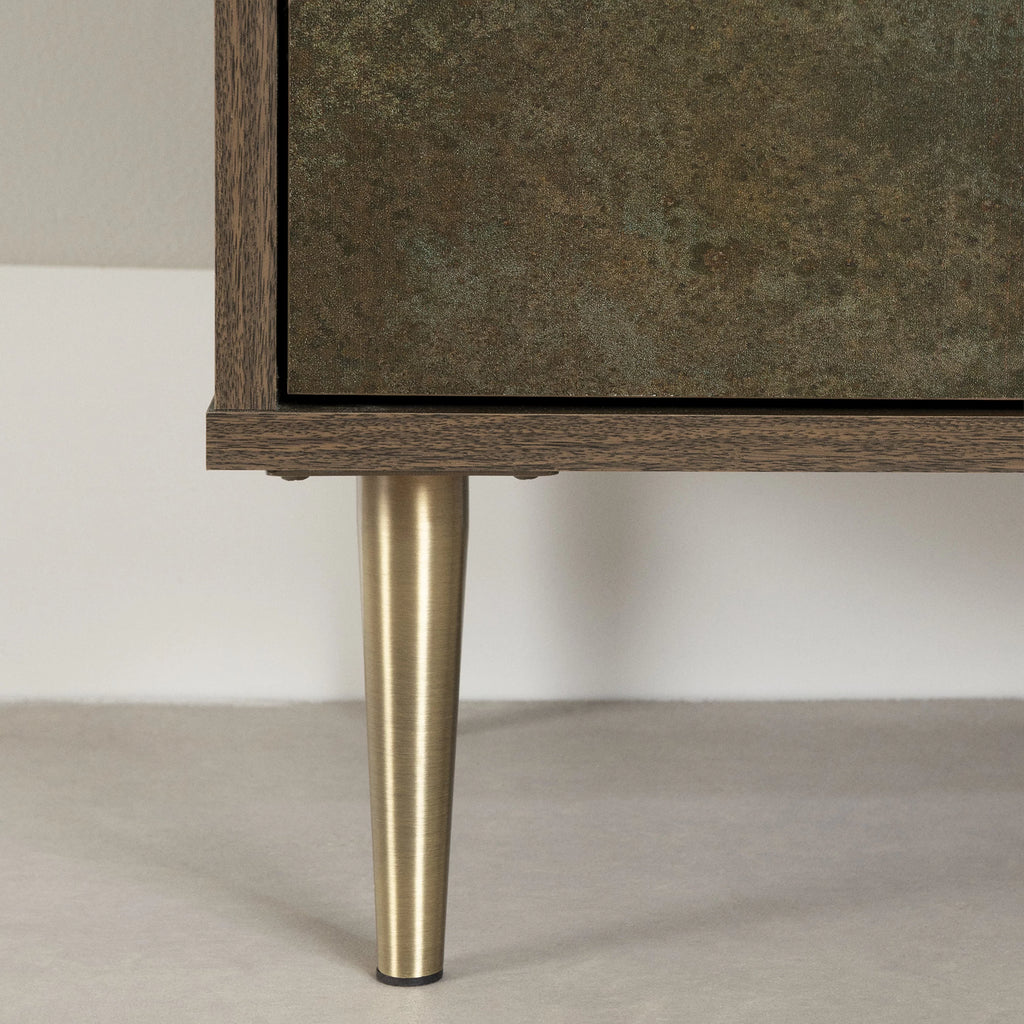 Brown Mid-century Glam Cabinet J3585