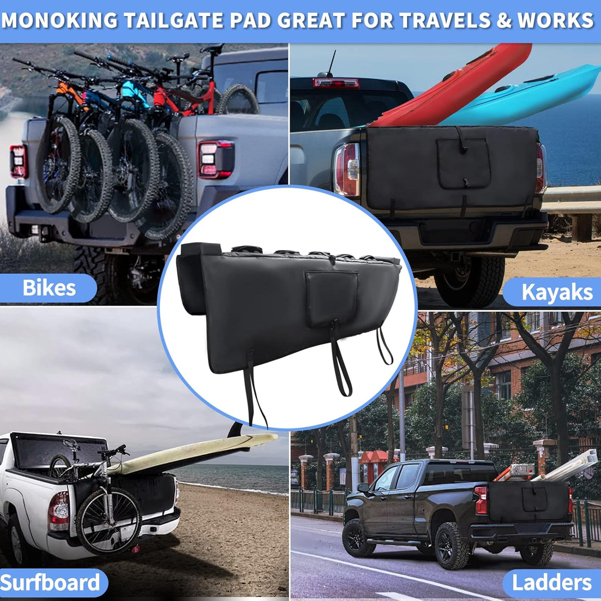 Black 54" Tailgate Bike Pad Pack of 2 O44636