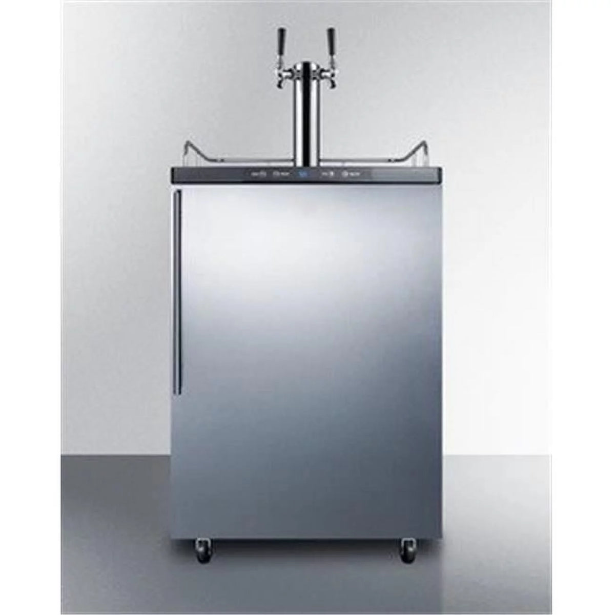 Black Built-in Beer Dispenser with Digital Thermostat Dual Tap System L82886